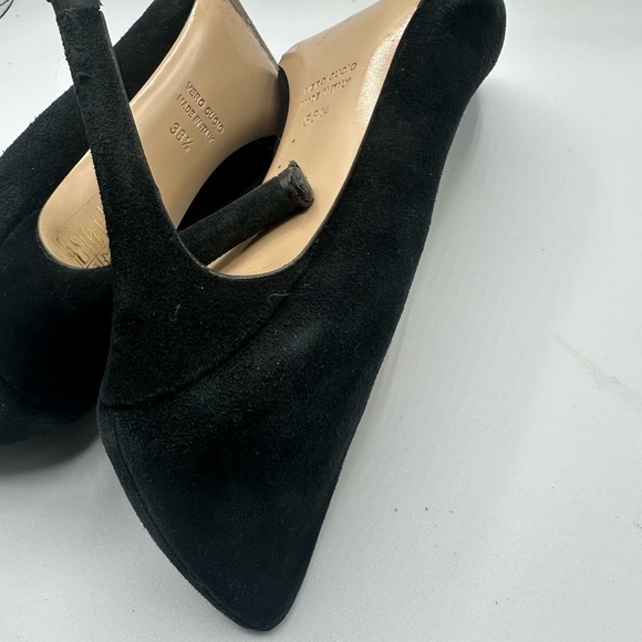 Barney’s New York Classic Black Suede Leather Heel Pumps - Picture 7 of 15